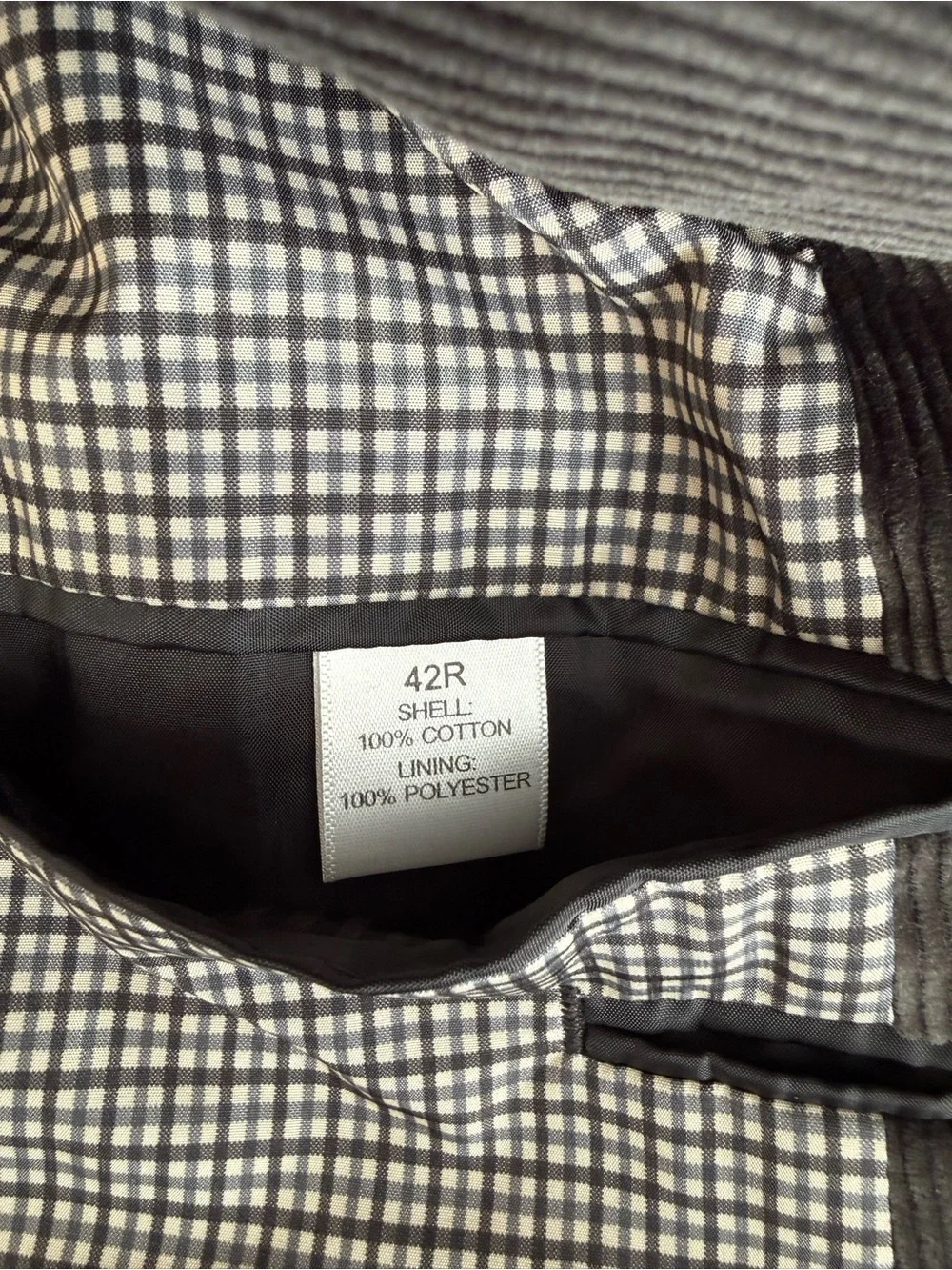 Saddlebred Heritage Corduroy Dark Brown Sport Coat Blazer Jacket 42R